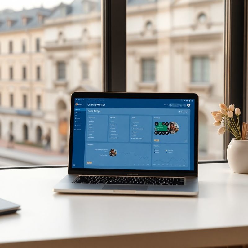 Notebook s dashboardem obsahového workflow